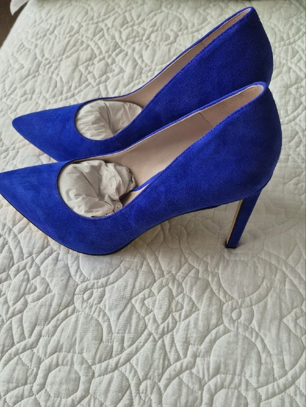 Nine West Cobalt Blue Pointed-Toe Suede Pumps - Picture 5 of 5